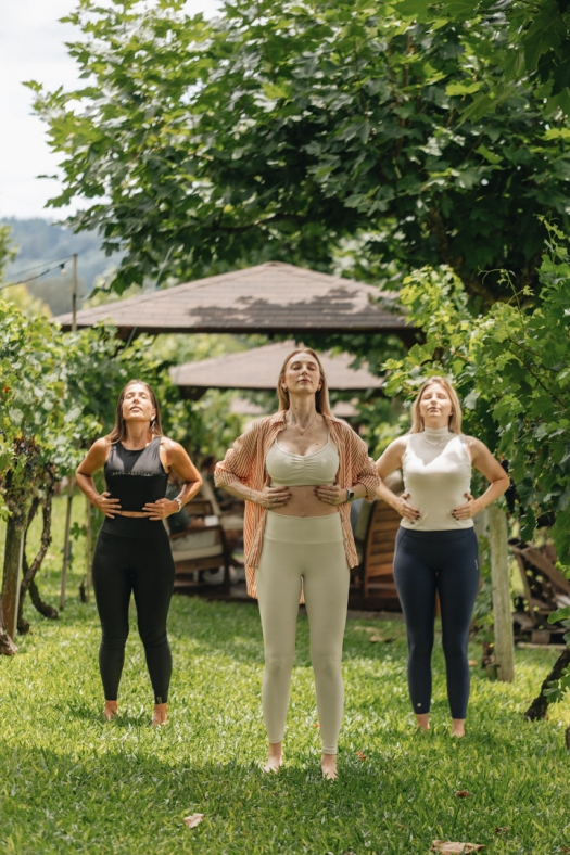 Corpo, mente & vinho na Larentis